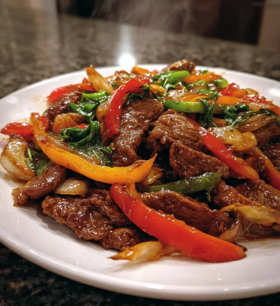 Wołowina stir-fry z papryką